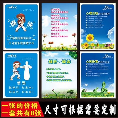 心理健康知识教育制度标语心理咨询宣泄室挂图心理情绪宣泄疏导图